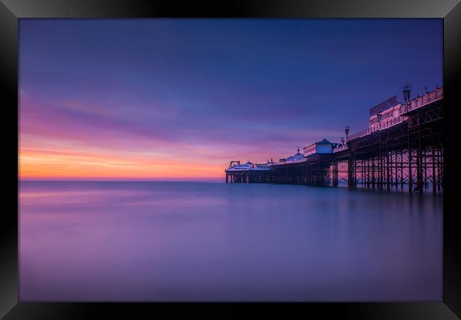 Brighton Pier Sunrise Framed Print by Pablo Rodriguez