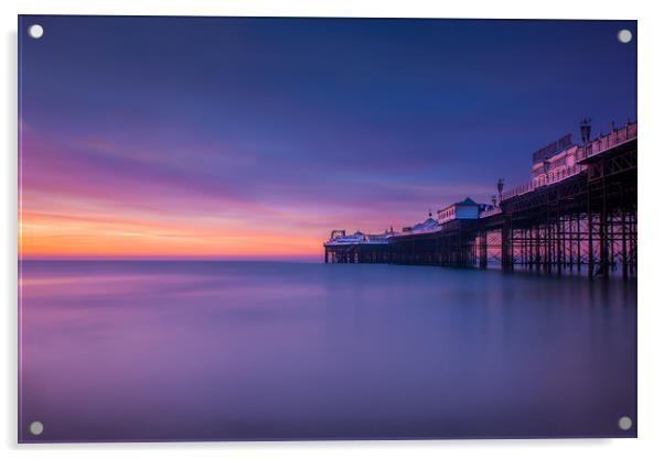 Brighton Pier Sunrise Acrylic by Pablo Rodriguez