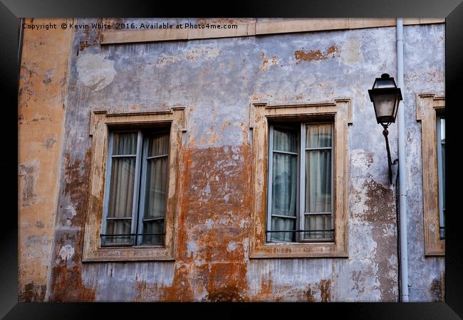 Old Italian Wall Framed Print by Kevin White