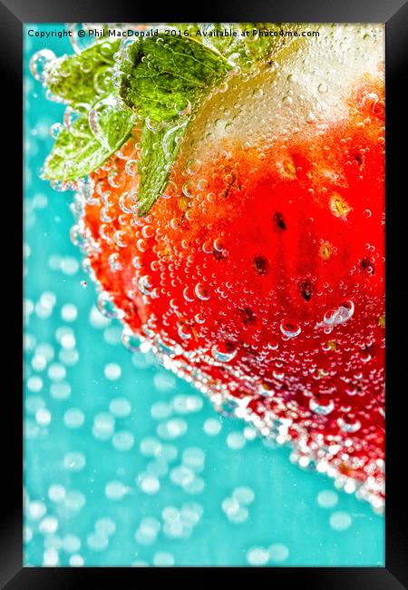 Strawberry Fizz Framed Print by Phil MacDonald