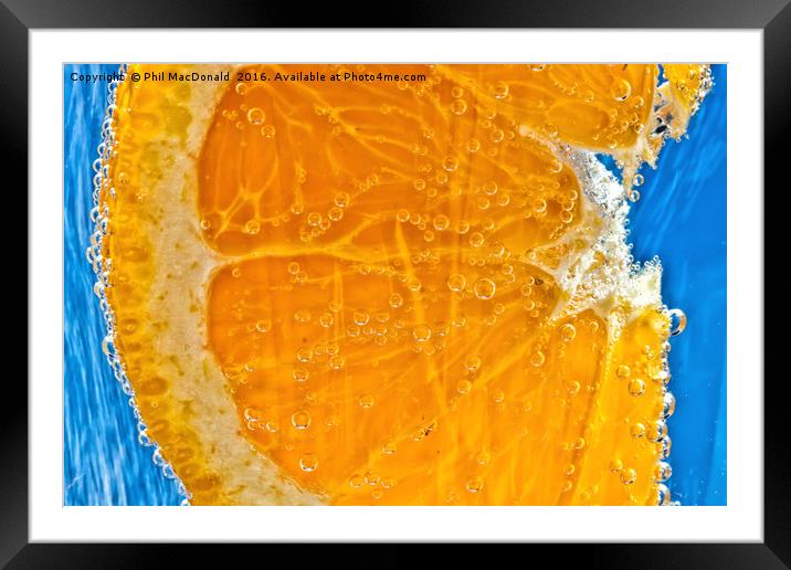 Orange Fizz Framed Mounted Print by Phil MacDonald