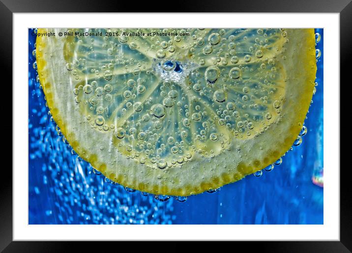Lemon Fizz Framed Mounted Print by Phil MacDonald