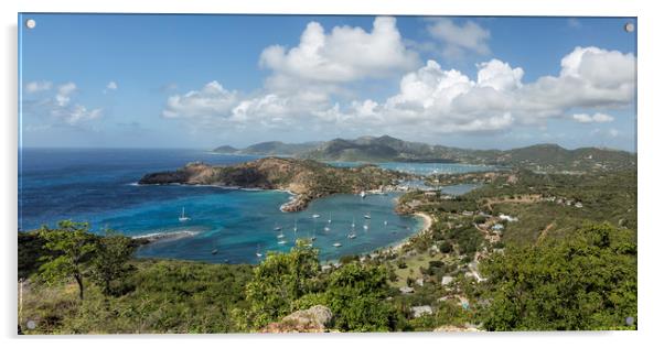 English Harbor as Seen from Shirley Heights  Acrylic by Belinda Greb