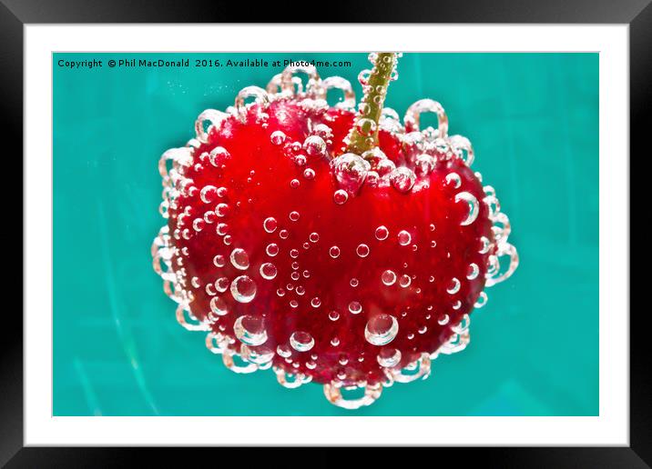 Cherry Fizz Framed Mounted Print by Phil MacDonald