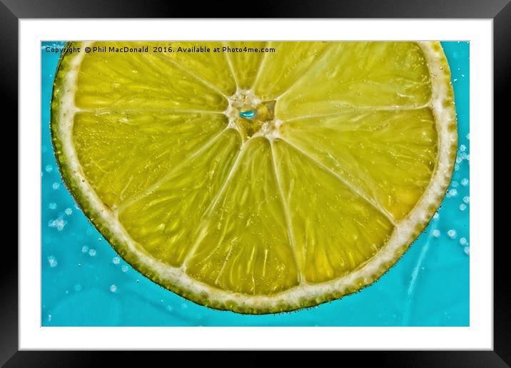 Lime Fizz Framed Mounted Print by Phil MacDonald