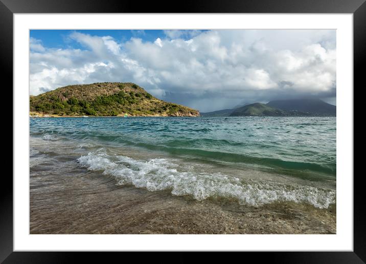 Beach at St. Kitts Framed Mounted Print by Belinda Greb
