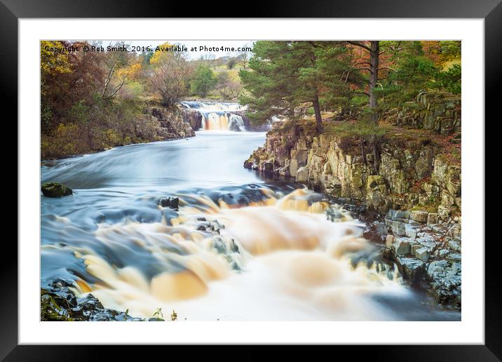The River Tees at Low Force waterfall Framed Mounted Print by Rob Smith