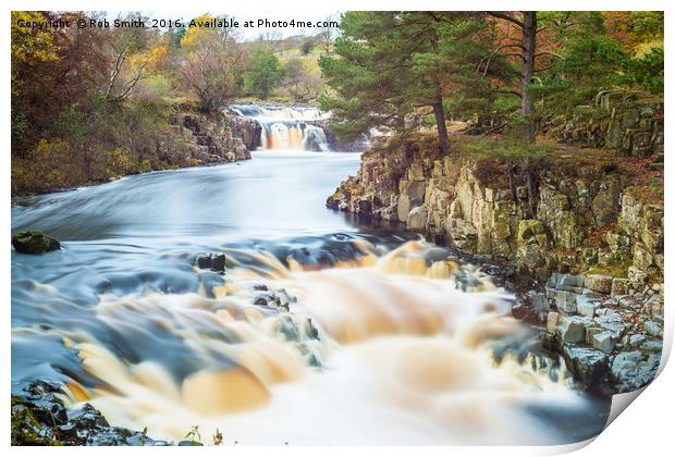 The River Tees at Low Force waterfall Print by Rob Smith