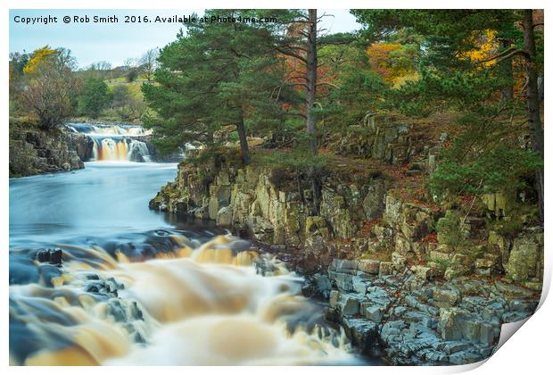 Low Force Waterfall in Upper Teesdale Print by Rob Smith
