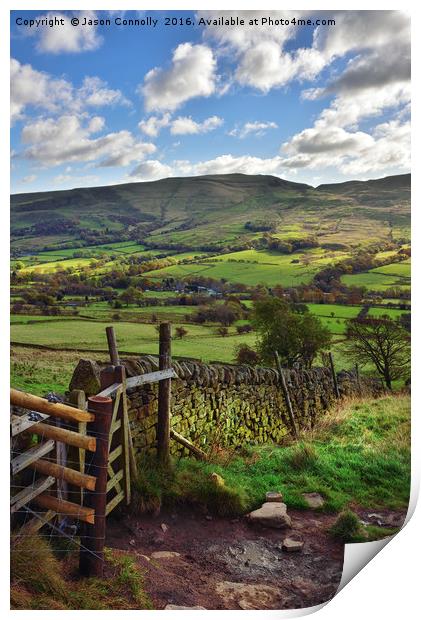 Edale valley Print by Jason Connolly