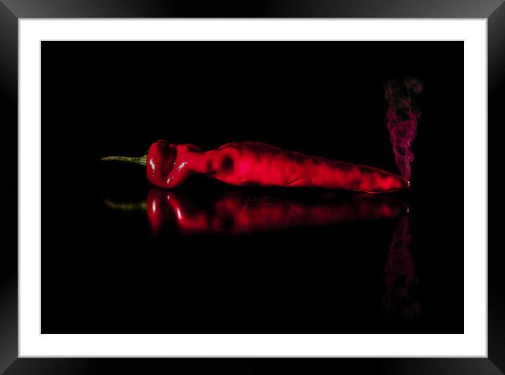 Red Hot Chilli Framed Mounted Print by Nigel Jones