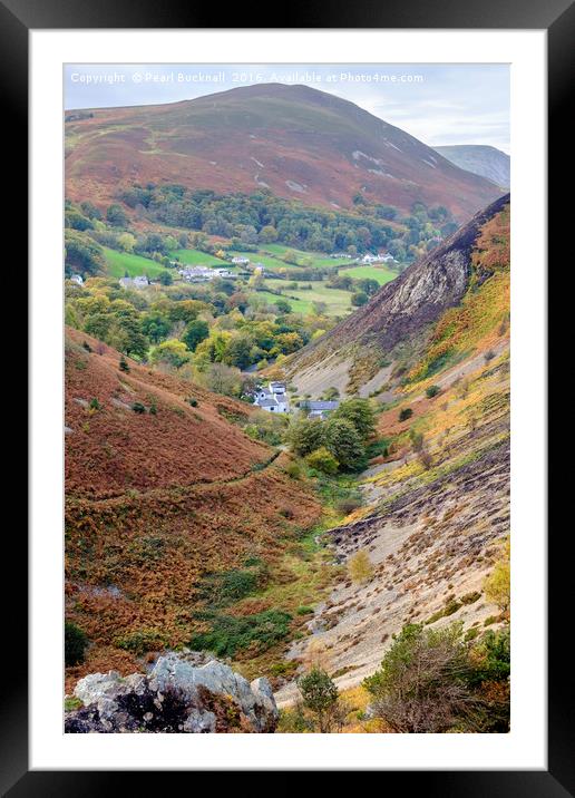 Sychnant Pass in autumn Framed Mounted Print by Pearl Bucknall