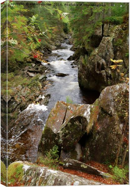 WATER AND ROCKS Canvas Print by andrew saxton