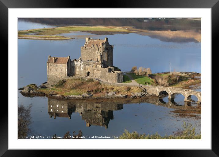 Eilean Donan Castle Reflections Framed Mounted Print by Maria Gaellman