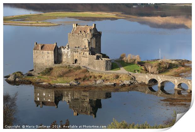 Eilean Donan Castle Reflections Print by Maria Gaellman