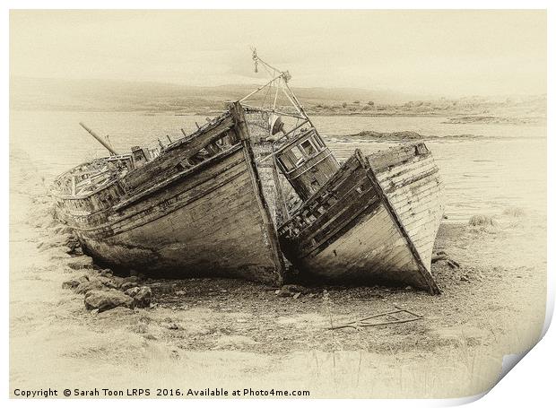 Shipwrecks on the Isle of Mull Print by Sarah Toon LRPS