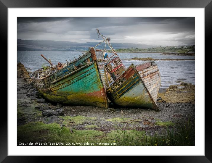 Shipwrecks of Mull Framed Mounted Print by Sarah Toon LRPS