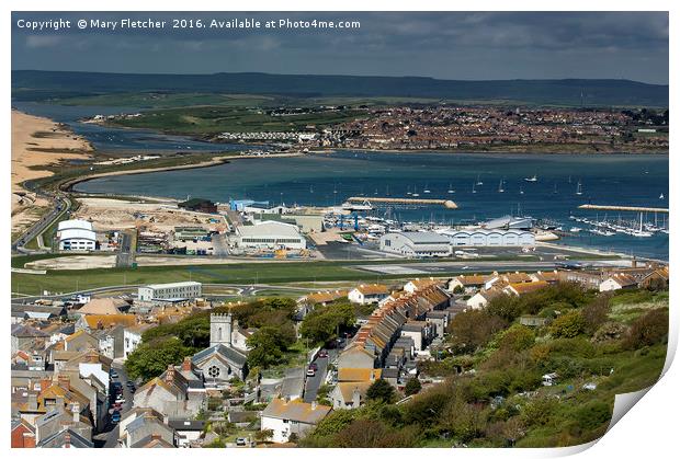 Overlooking Weymouth Print by Mary Fletcher