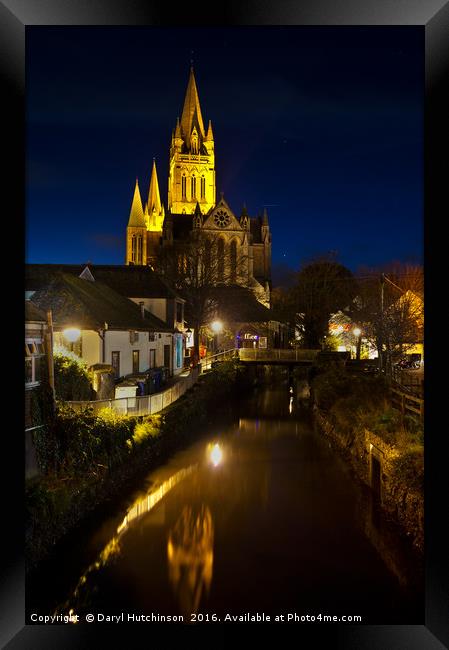 Truro Cathedral by night Framed Print by Daryl Peter Hutchinson