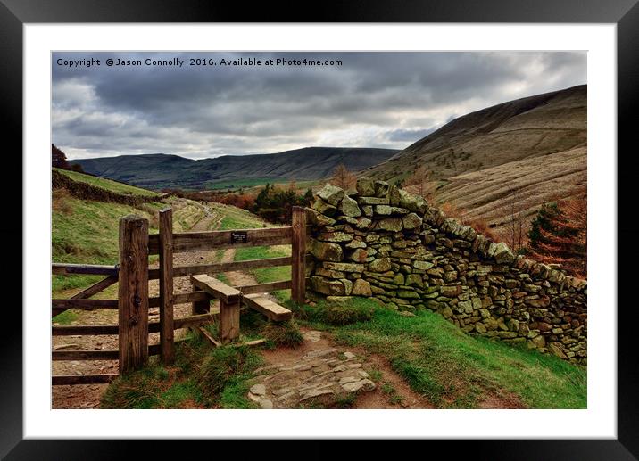 Edale valley Framed Mounted Print by Jason Connolly