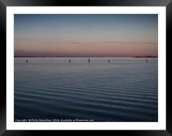 Four Buoys in the Venetian Lagoon Framed Mounted Print by Philip Openshaw