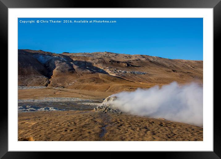 Namafjall geothermal Iceland Framed Mounted Print by Chris Thaxter