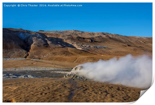 Namafjall geothermal Iceland Print by Chris Thaxter
