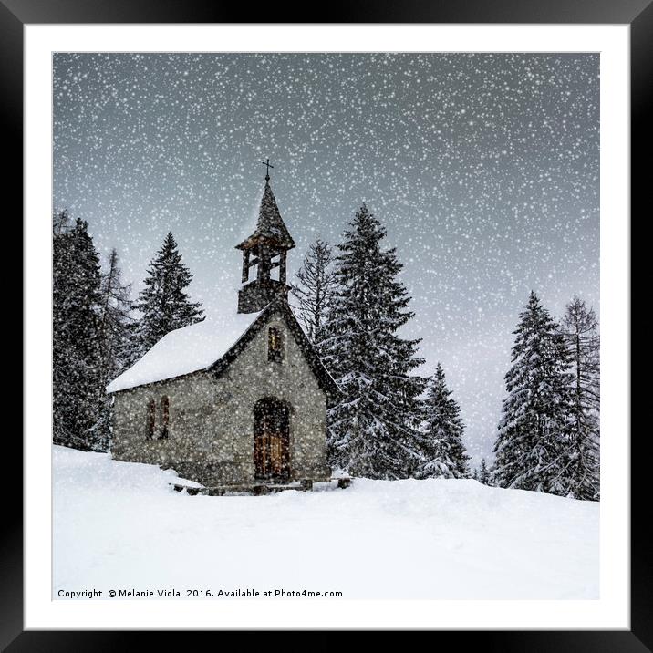Bavarian Winter's Tale Anna Chapel Framed Mounted Print by Melanie Viola