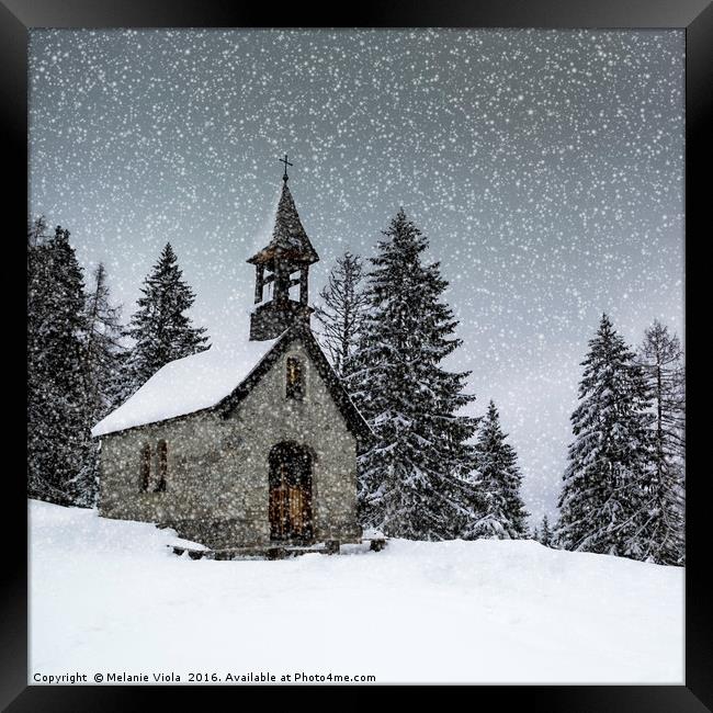 Bavarian Winter's Tale Anna Chapel Framed Print by Melanie Viola