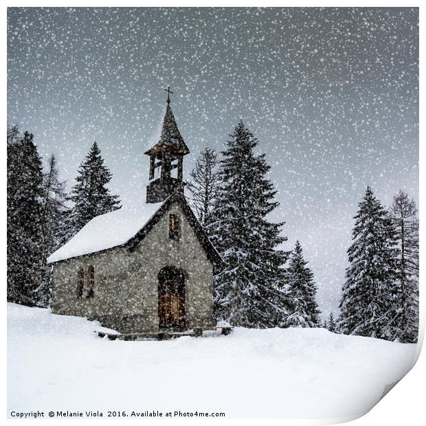 Bavarian Winter's Tale Anna Chapel Print by Melanie Viola