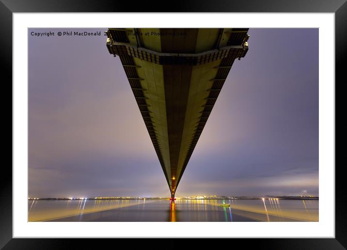 Under the Humber Bridge, Hull Framed Mounted Print by Phil MacDonald