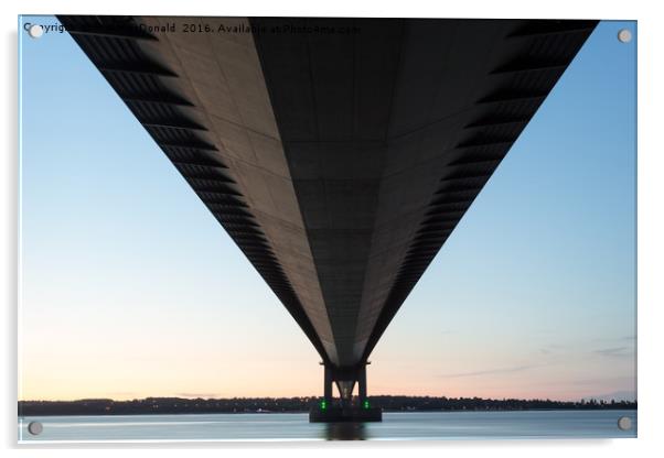 Under the Humber Bridge, Hull Acrylic by Phil MacDonald