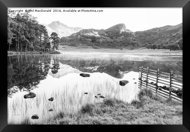 Blea Tarn, Lake District (B&W) Framed Print by Phil MacDonald