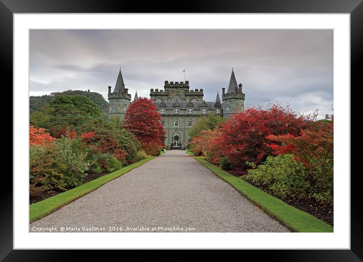 Inveraray Castle in Autumn Framed Mounted Print by Maria Gaellman