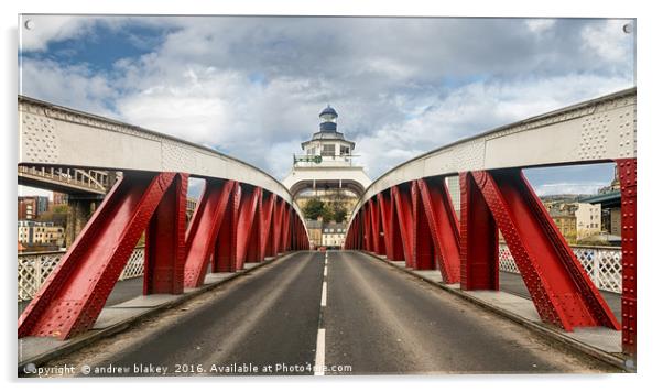 The Iconic Newcastle Swing Bridge Acrylic by andrew blakey
