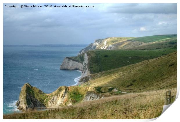 The Jurassic coast, Dorset. Print by Diana Mower