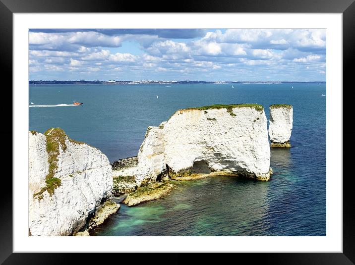          OLD HARRY ROCKS                        Framed Mounted Print by Anthony Kellaway