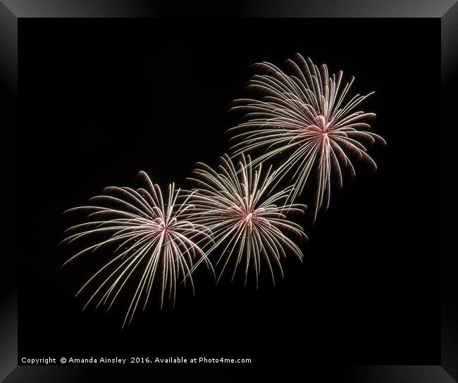 Fireworks Framed Print by AMANDA AINSLEY