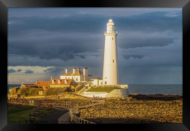 Evening Sun on St Marys Framed Print by andrew blakey