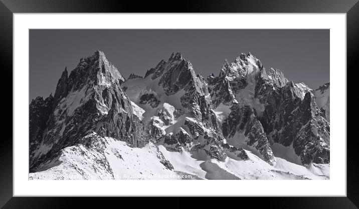 The Mont Blanc Ridge Framed Mounted Print by Stephen Taylor