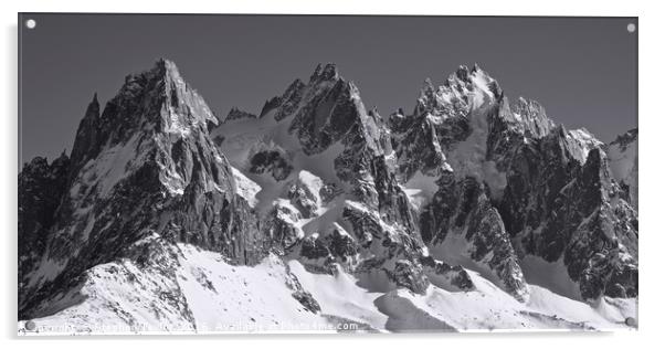 The Mont Blanc Ridge Acrylic by Stephen Taylor