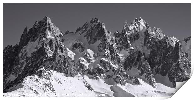 The Mont Blanc Ridge Print by Stephen Taylor