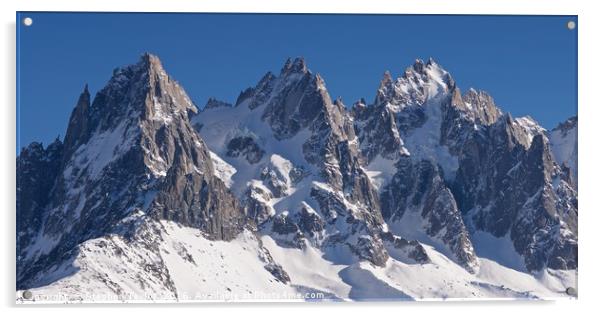 The Mont Blanc Massif Acrylic by Stephen Taylor