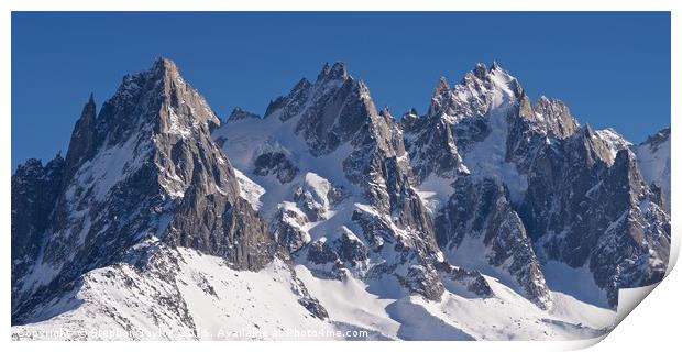 The Mont Blanc Massif Print by Stephen Taylor