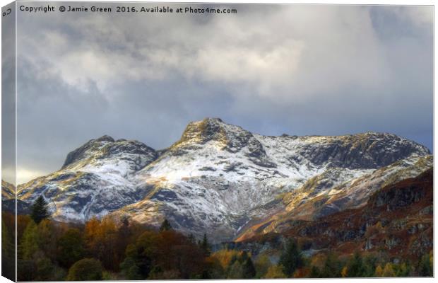 The Langdale PIkes Canvas Print by Jamie Green
