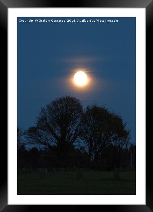 Super Moon Framed Mounted Print by Graham Custance