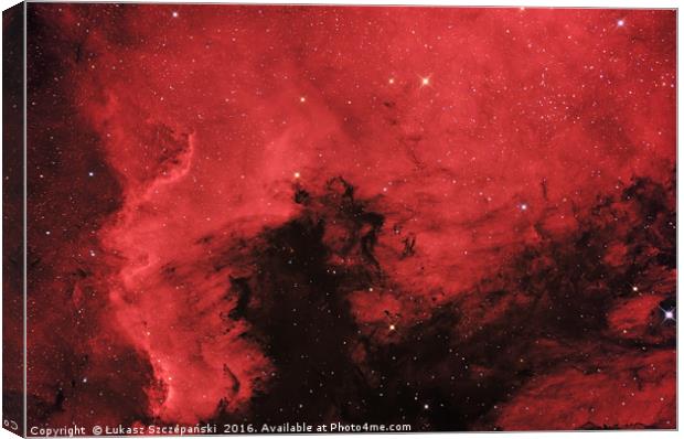 The North America Nebula in Cygnus constellation Canvas Print by Łukasz Szczepański