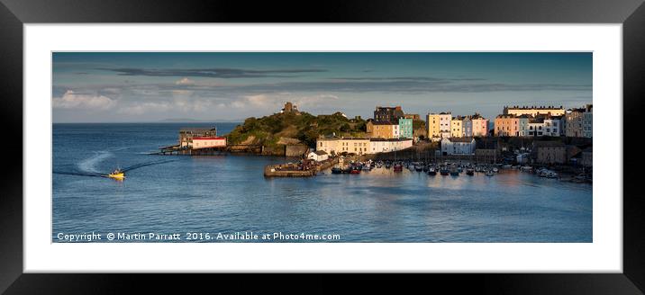 Returning to Tenby Harbour Framed Mounted Print by Martin Parratt