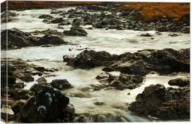 SWOLLEN RIVER  Canvas Print by andrew saxton