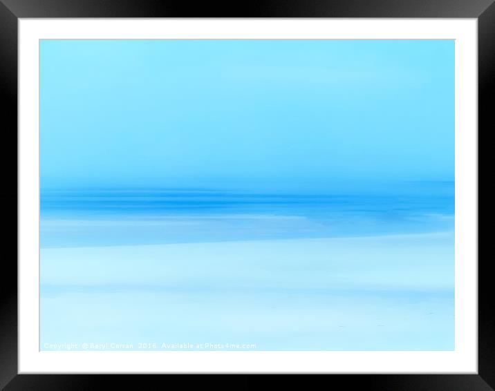 Serene Blue Seascape Framed Mounted Print by Beryl Curran